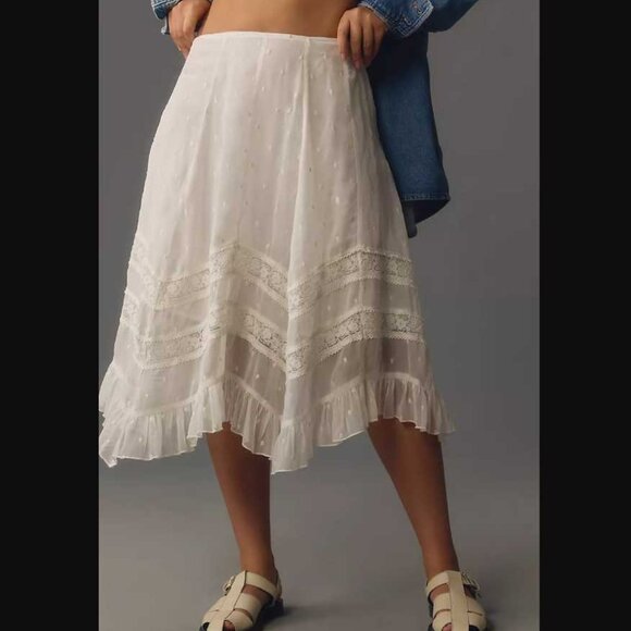 New women's Plus 1X Anthropologie x Not So Serious Lydia petticoat midi skirt - Picture 1 of 11